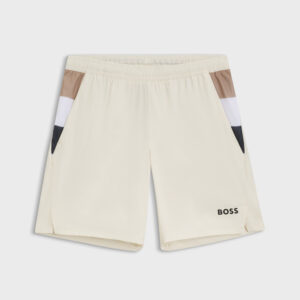 Boss กางเกงเทนนิสผู้ชาย Active Tennis Shorts in Stretch Fabric With Moisture Management | Natural ( 50541370-131 )