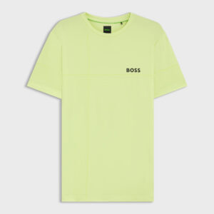 Boss เสื้อเทนนิสผู้ชาย Active Stretch-Jersey Slim-Fit T-Shirt With Moisture Management | Light Green ( 50543330-337 )