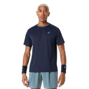 Asics เสื้อเทนนิสผู้ชาย Men's Game SS Top | Midnight ( 2041A379-400 )