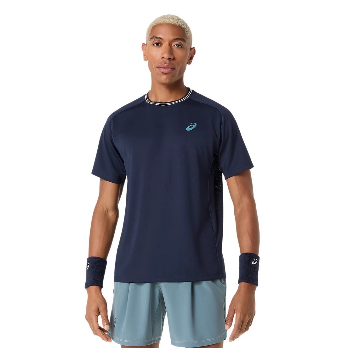 Asics เสื้อเทนนิสผู้ชาย Men's Game SS Top | Midnight ( 2041A379-400 )