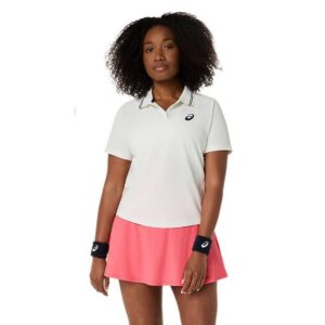 Asics เสื้อเทนนิสผู้หญิง Women's Game Polo SS Top | Cream ( 2042A426-100 )