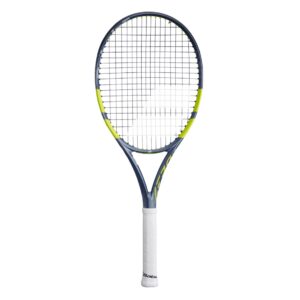 Babolat ไม้เทนนิส Pure Aero Lite Gen 9 2026 Tennis Racket G2 , G3 | Metallic Grey / Fluo Yellow ( 101572 )
