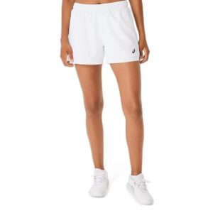 Asics กางเกงเทนนิสผู้หญิง Women’s Court 2-N-1 Short | Brilliant White ( 2042A375-100 )