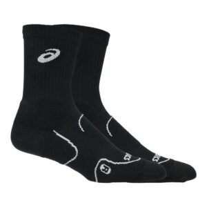 Asics ถุงเท้าเทนนิส Court+Tennis Crew Socks | Performance Black ( 3043A136-001 )