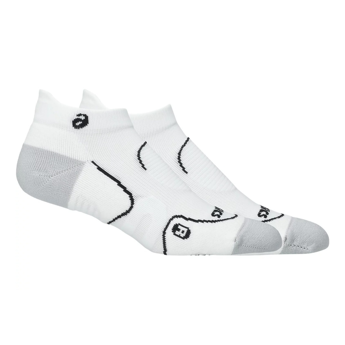 Asics ถุงเท้าเทนนิส Court+Tennis Ankle Socks | Brilliant White ( 3043A134-100 )