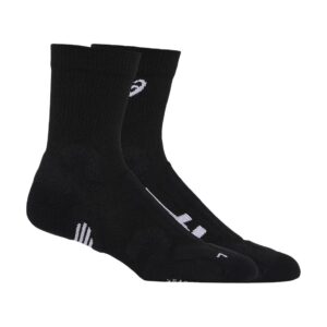Asics ถุงเท้าเทนนิส Court+Tennis Crew Socks | Performance Black ( 3043A071-002 )