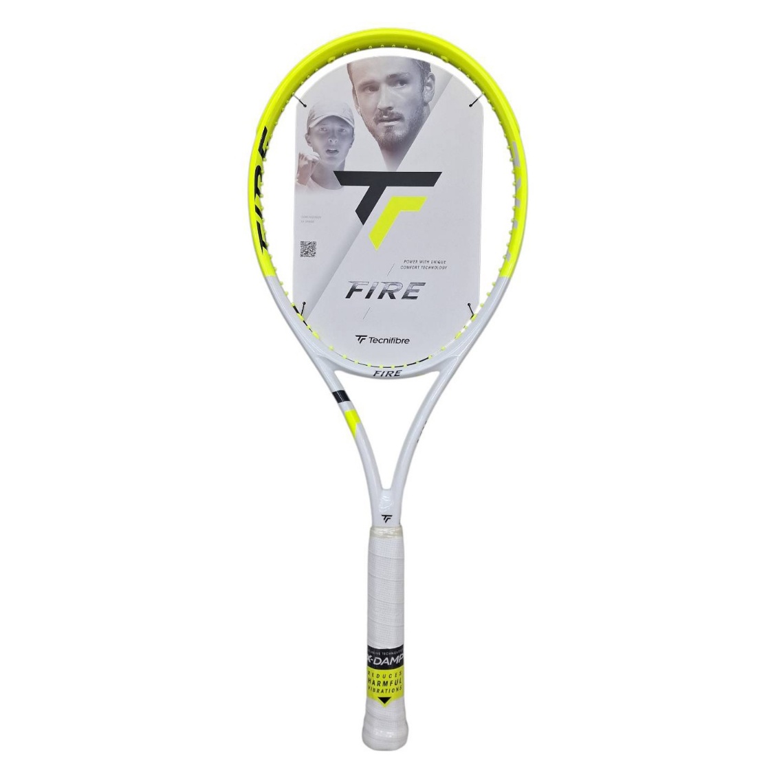 Tecnifibre ไม้เทนนิส FIRE 270 Tennis Racket Grip 2 | White/Yellow ( 14FIR27062 )