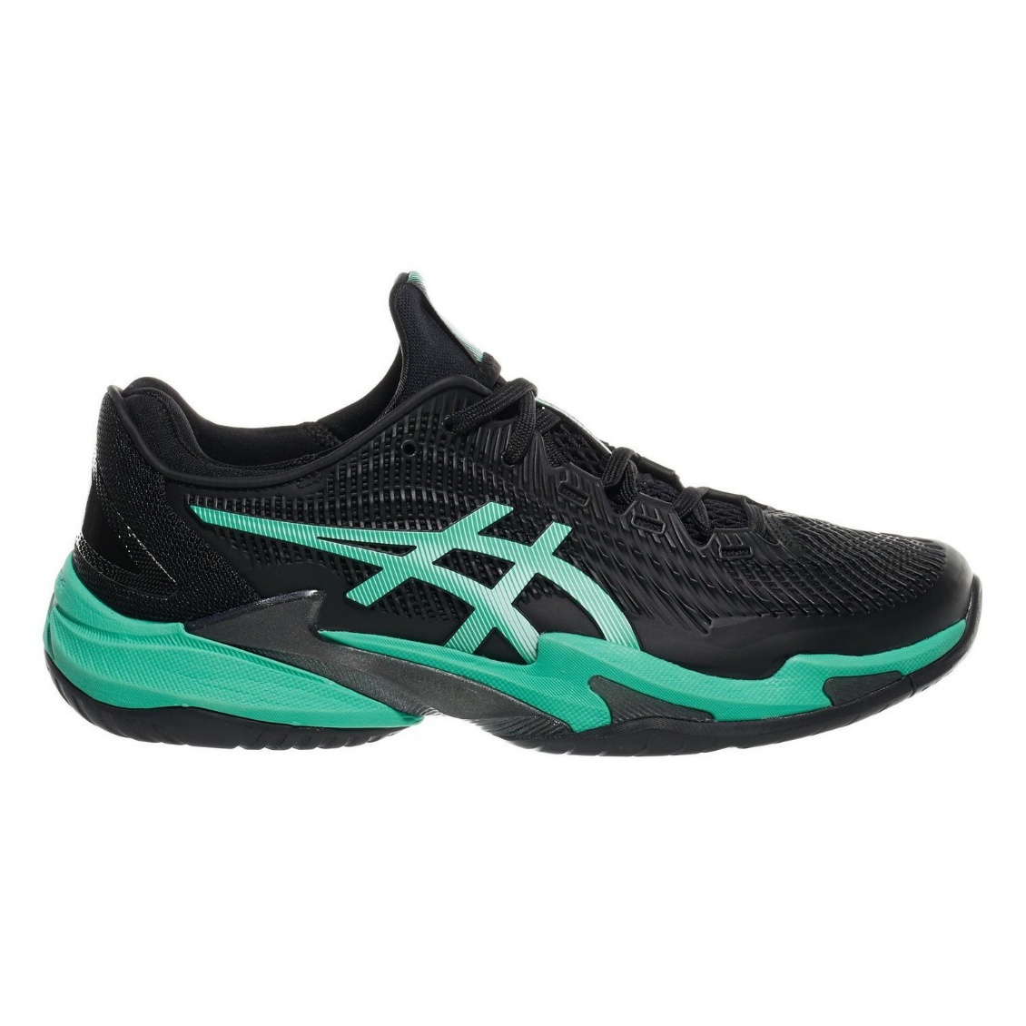 Asics รองเท้าเทนนิสผู้ชาย Court FF 3 | Black/Aurora Green ( 1041A370-002 )