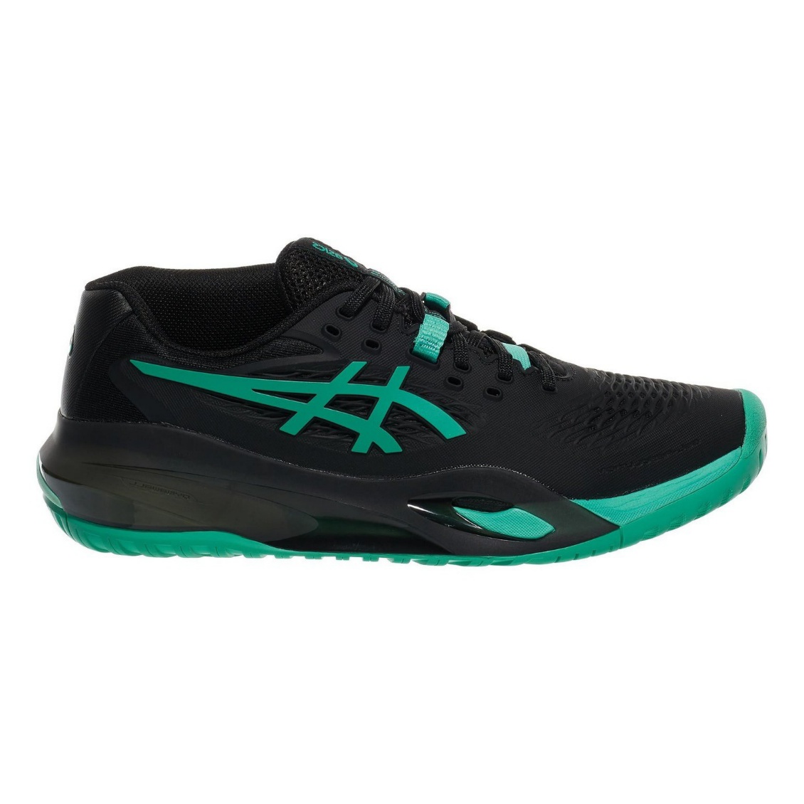 Asics รองเท้าเทนนิสผู้ชาย Gel-Resolution X | Black/Aurora Green ( 1041A481-003 )