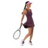 Asics เสื้อเทนนิสผู้หญิง Women’s Match Jacquard Dress | Dark Aubergine ( 2042A458-500 ) - Image 8