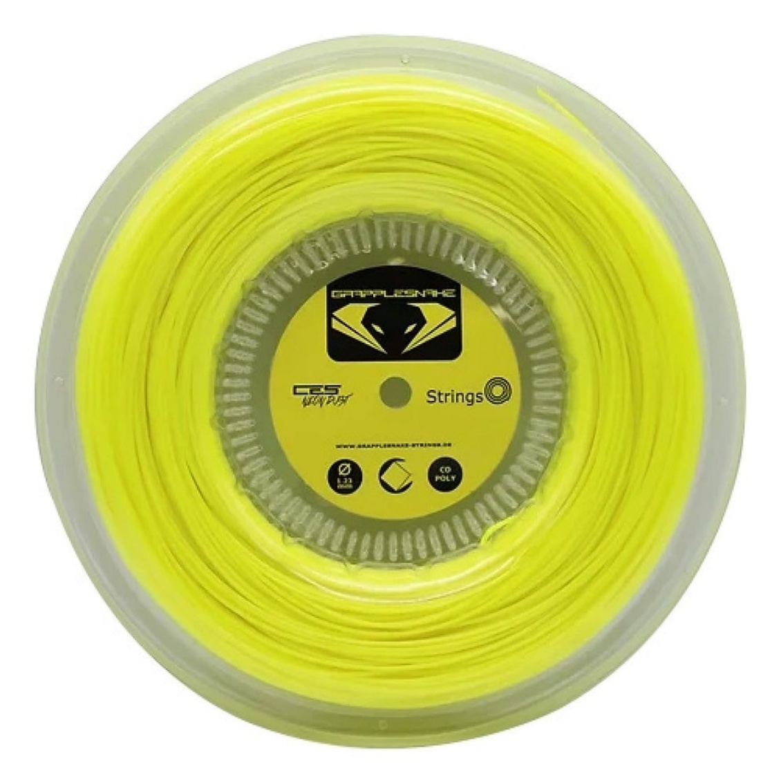 Grapplesnake เอ็นไม้เทนนิส CES Neon Dust  1.23mm Tennis String Reel | Neon yellow ( CESNEONDUST )