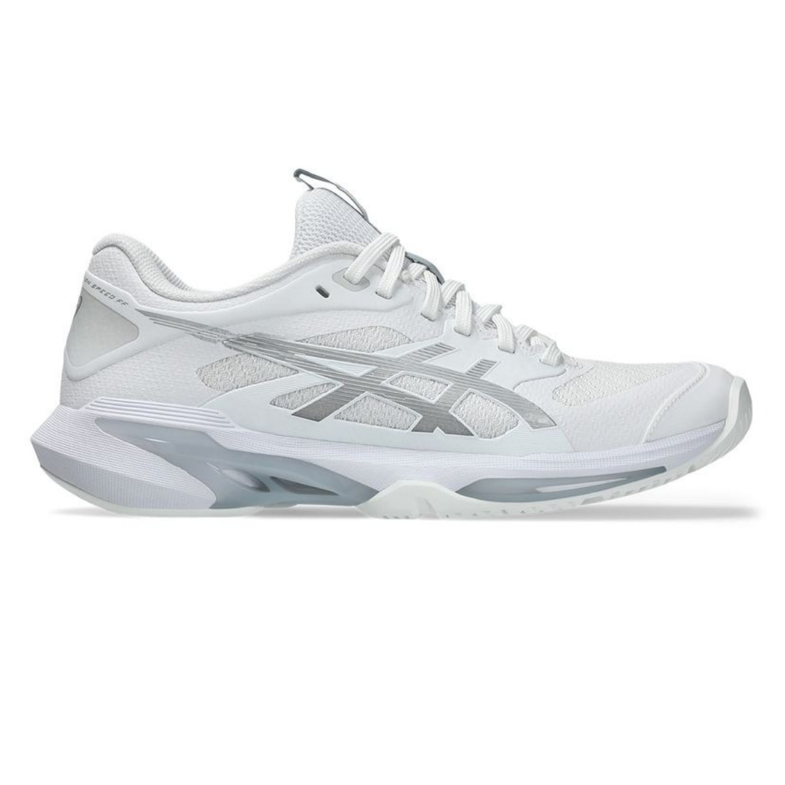 Asics รองเท้าเทนนิสผู้หญิง Solution Speed FF 4 | White/Pure Silver ( 1042A307-101 )