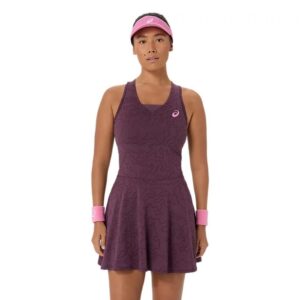 Asics เสื้อเทนนิสผู้หญิง Women’s Match Jacquard Dress | Dark Aubergine ( 2042A458-500 )