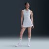 Nike เสื้อเทนนิสผู้หญิง Women's Court Slam Tennis Tank Top | Football Grey/White/Medium Ash ( FZ6475-085 ) - Image 2