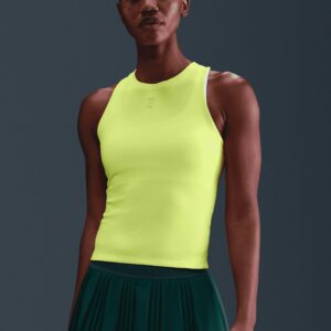 Nike เสื้อเทนนิสผู้หญิง Women's Court Advantage Dri-FIT Tennis Tank Top | Light Lemon Twist/Light Lemon Twist ( FZ6657-736 )