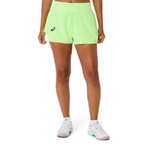 Asics กางเกงเทนนิสผู้หญิง Women’s Match Laser Cut Short | Illuminate Green ( 2042A430-300 )