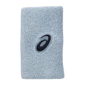 Asics ปลอกรัดข้อมือเทนนิสแบบยาว Wrist Band Pair Long | Grey Blue ( 3043A142-400 )