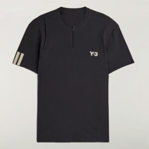 Adidas เสื้อเทนนิสผู้ชาย Men's Y-3 Tennis Pro FreeLift Zip Tee | Black ( JY6946 )