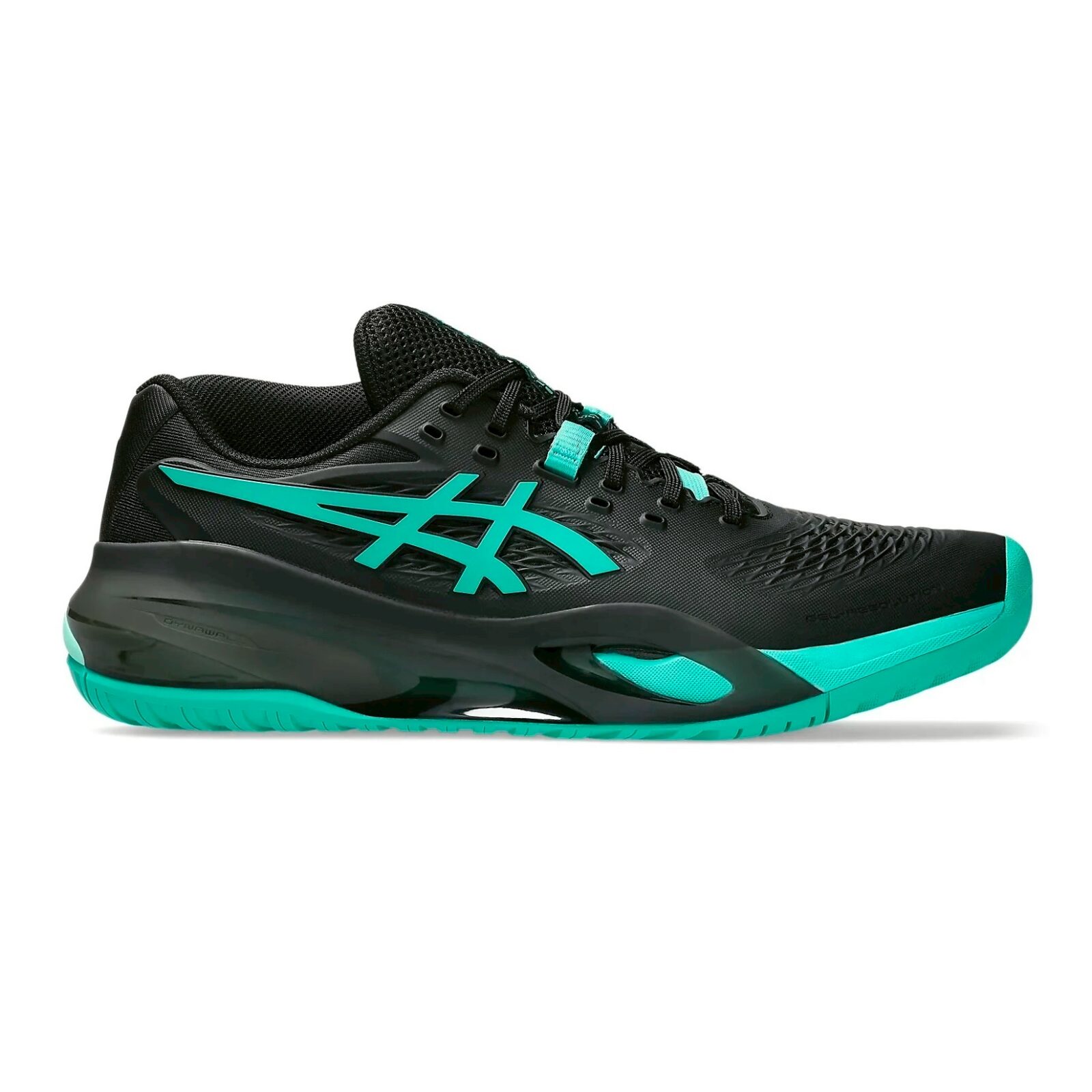 Asics รองเท้าเทนนิสผู้ชาย Gel-Resolution X | Black/Aurora Green ( 1041A481-003 )