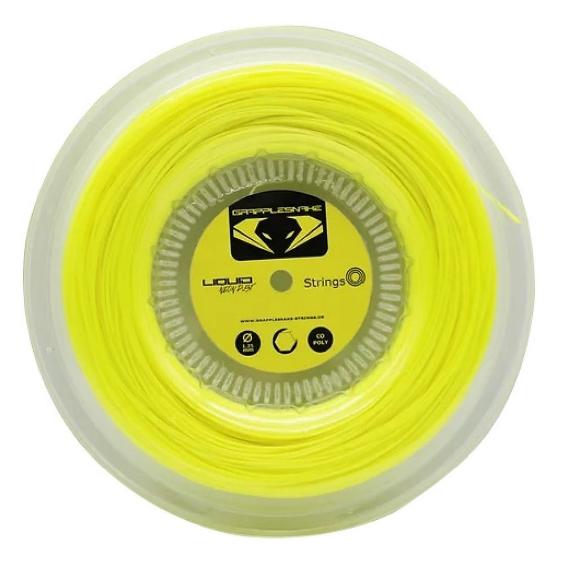 Grapplesnake เอ็นไม้เทนนิส Liquid Neon Dust  1.25mm Tennis String Reel | Neon yellow ( LIQUIDNEONDUST )