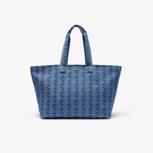 Lacoste กระเป๋าเทนนิส Mono Jacquard XL Shopping Bag | Denim ( NU4994PB-Q74 )