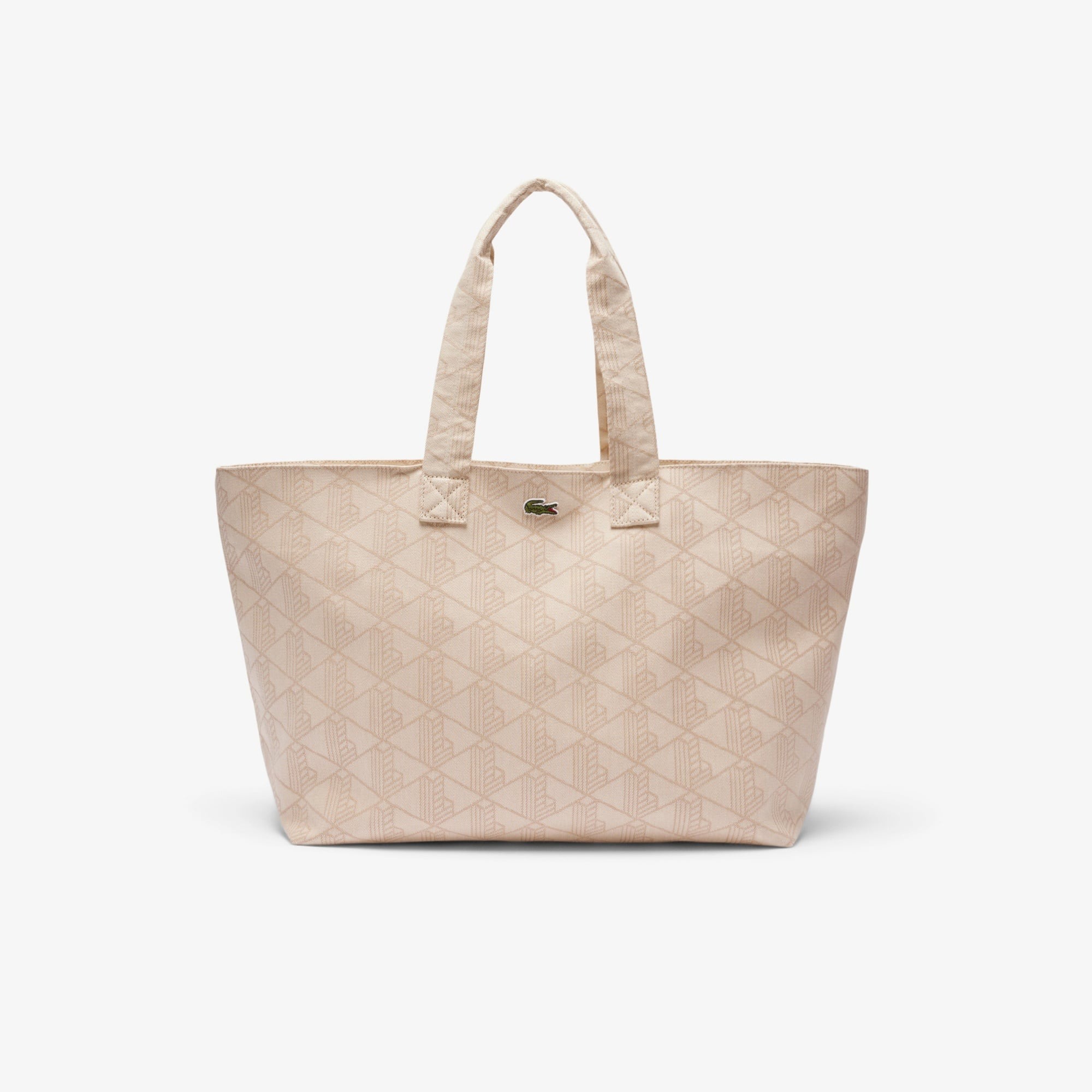 Lacoste กระเป๋าเทนนิส Mono Jacquard XL Shopping Bag | Beige ( NU4994PB-R13 )