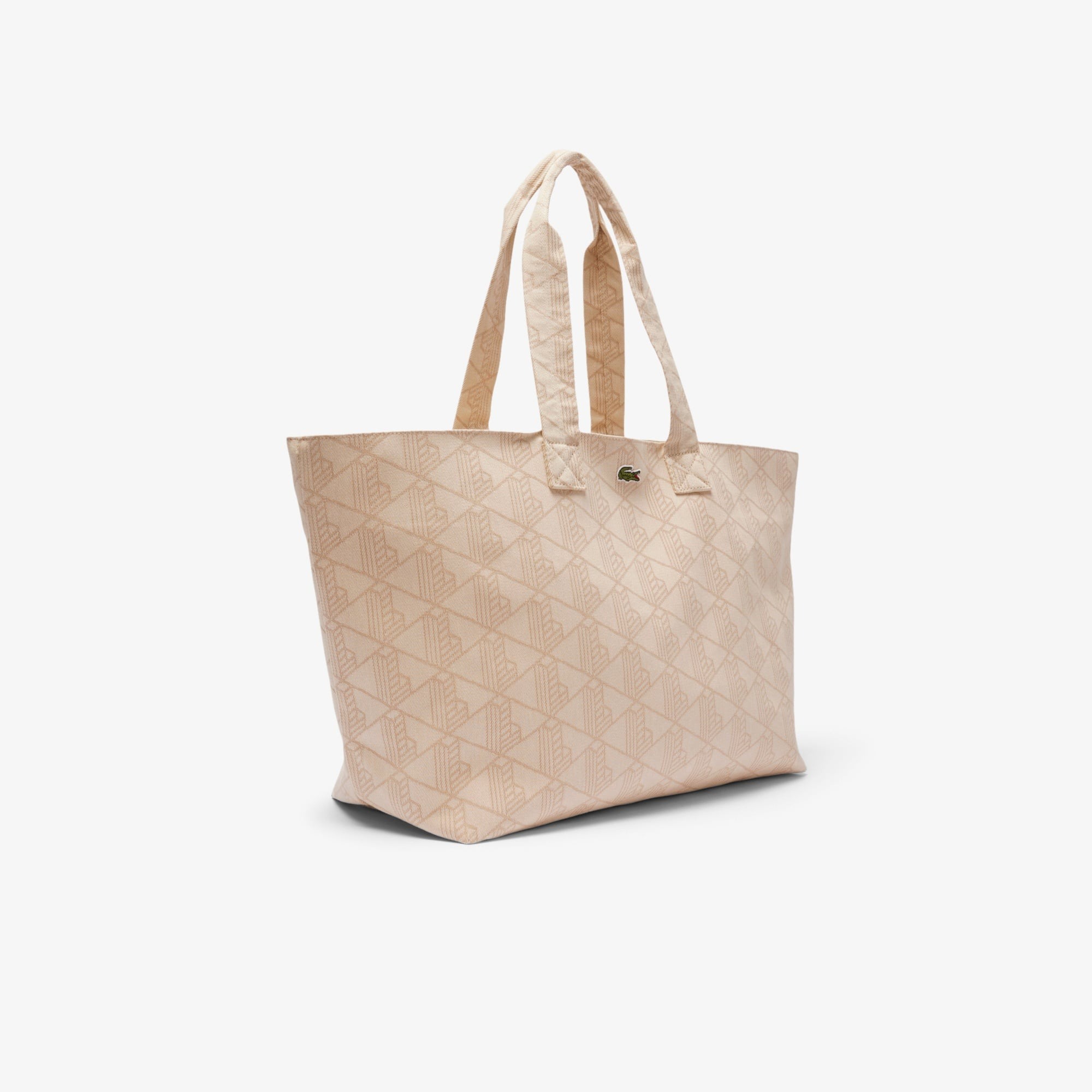Lacoste กระเป๋าเทนนิส Mono Jacquard XL Shopping Bag | Beige ( NU4994PB-R13 ) - Image 2