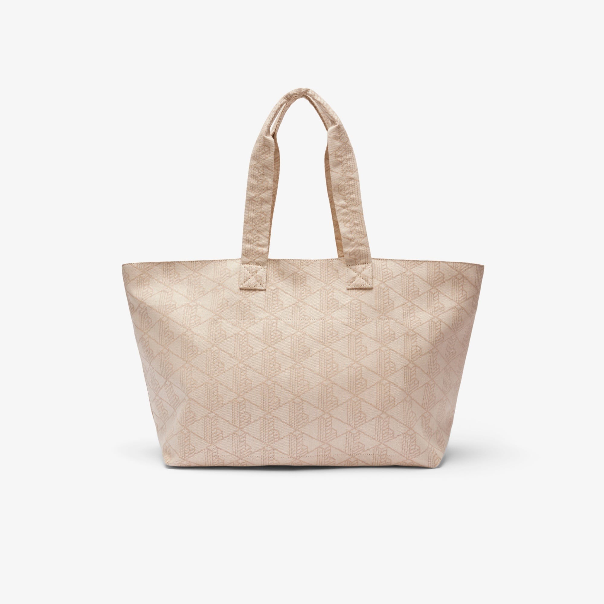 Lacoste กระเป๋าเทนนิส Mono Jacquard XL Shopping Bag | Beige ( NU4994PB-R13 ) - Image 6
