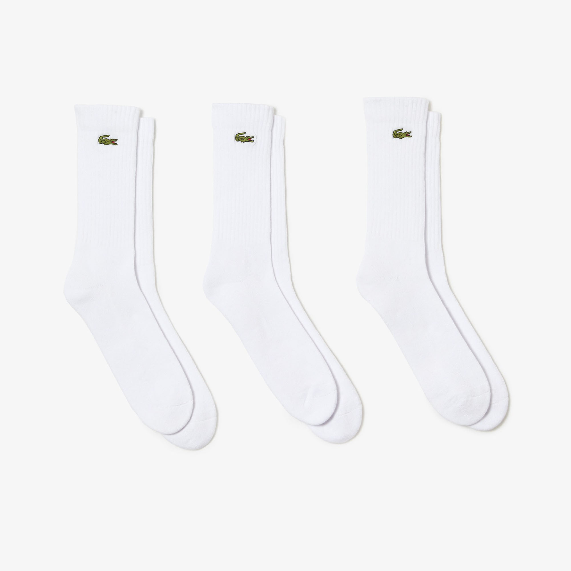 Lacoste ถุงเท้าเทนนิส 3-Pack Sport Socks | White ( RA4182-10-Z92 )