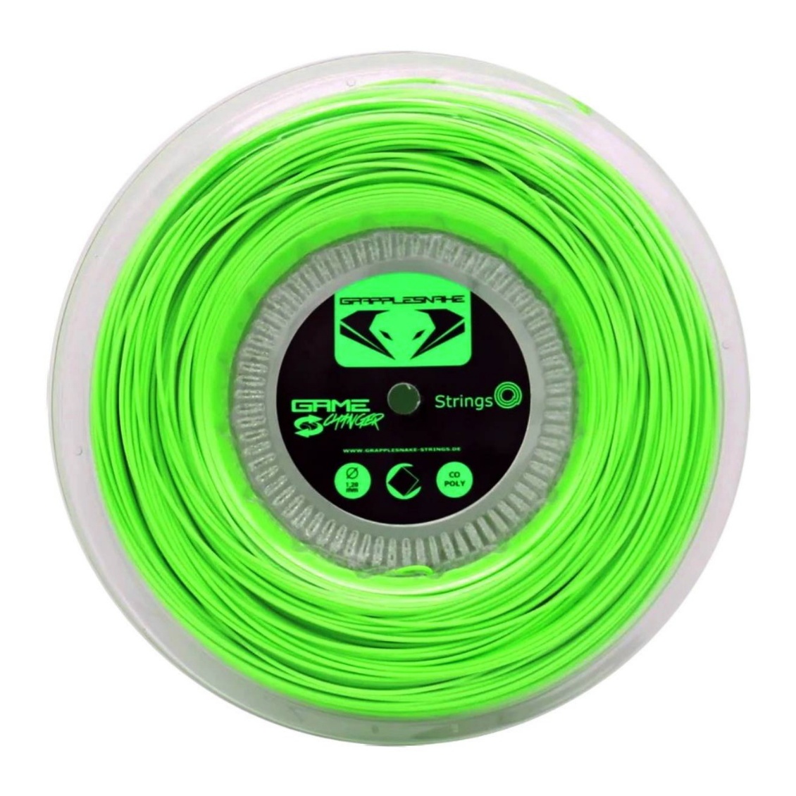 Grapplesnake เอ็นไม้เทนนิสแบ่งขาย Game Changer 1.20mm Tennis String Reel | Neon green ( GAMEGHANGERNEGR )
