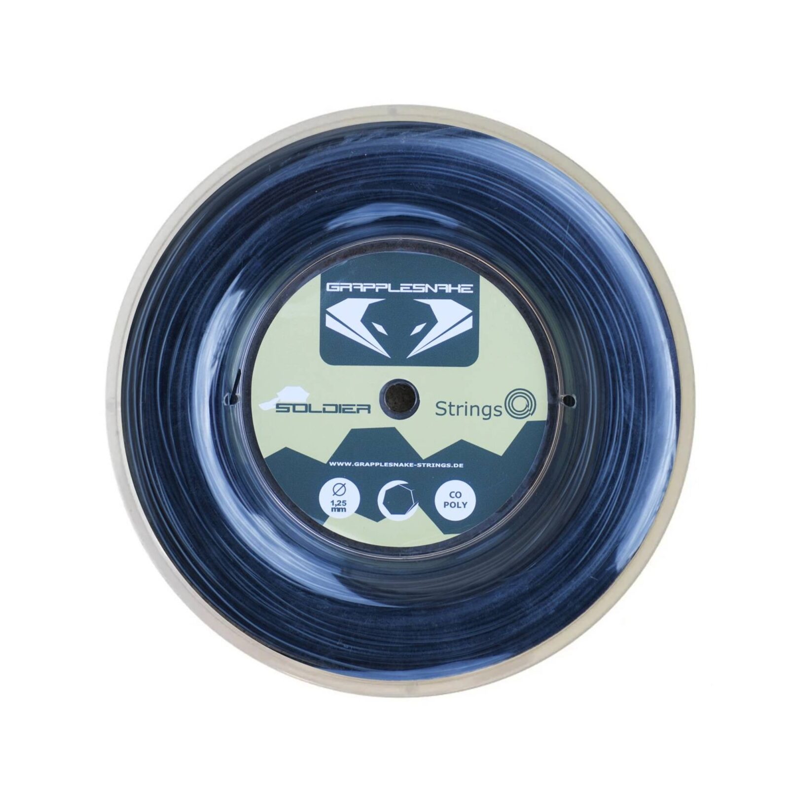 Grapplesnake เอ็นไม้เทนนิสแบ่งขาย Soldier 1.25mm Tennis String Reel | Dark Green ( SOLDIERDAGR )