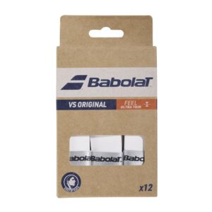 Babolat เทปพันด้าม/กริ๊ปพันด้ามไม้เทนนิส VS Original x12 Racket Overgrips Tape Racket Tennis | White ( 654015 )