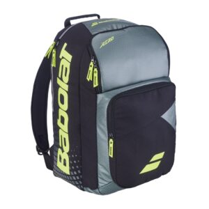 Babolat กระเป๋าเป้เทนนิส Backpack Pure Aero | Metallic Grey/ Black/ Fluo Yellow ( 753114 )