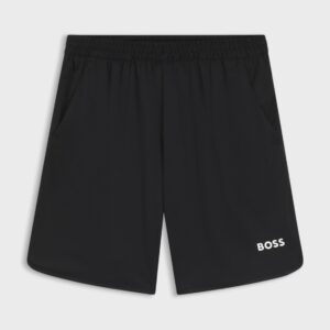 Boss กางเกงเทนนิสผู้ชาย Active Quick-Dry shorts In Stretch Fabric With Pocket Bags | Black ( 50551953-001 )