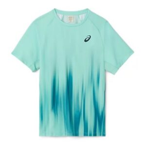 Asics เสื้อเทนนิสผู้ชาย Men's Match Short Sleeved Top | Green ( 2041A431-300 )