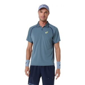 Asics เสื้อเทนนิสผู้ชาย Men's Match Polo SS Top | Ironclad ( 2041A390-020 )