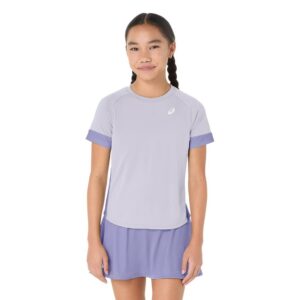 Asics เสื้อเทนนิสเด็กผู้หญิง Girls Tennis SS Top | Lilac Hint/Bluebell ( 2044A045-020 )
