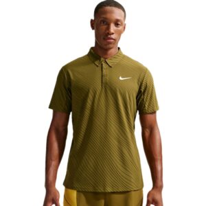 Nike เสื้อเทนนิสผู้ชาย Men's Court Slam Dri-FIT ADV Tennis Polo | Olive Flak/Olive Flak/White ( IB1020-368 )