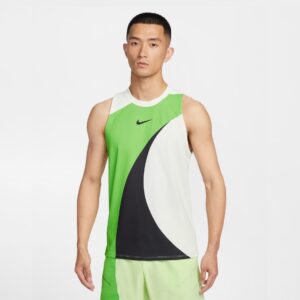 Nike เสื้อเทนนิสผู้ชาย Men's Court Slam Dri-Fit ADV | Sail/Mean Green/Black ( IF1200-133 )