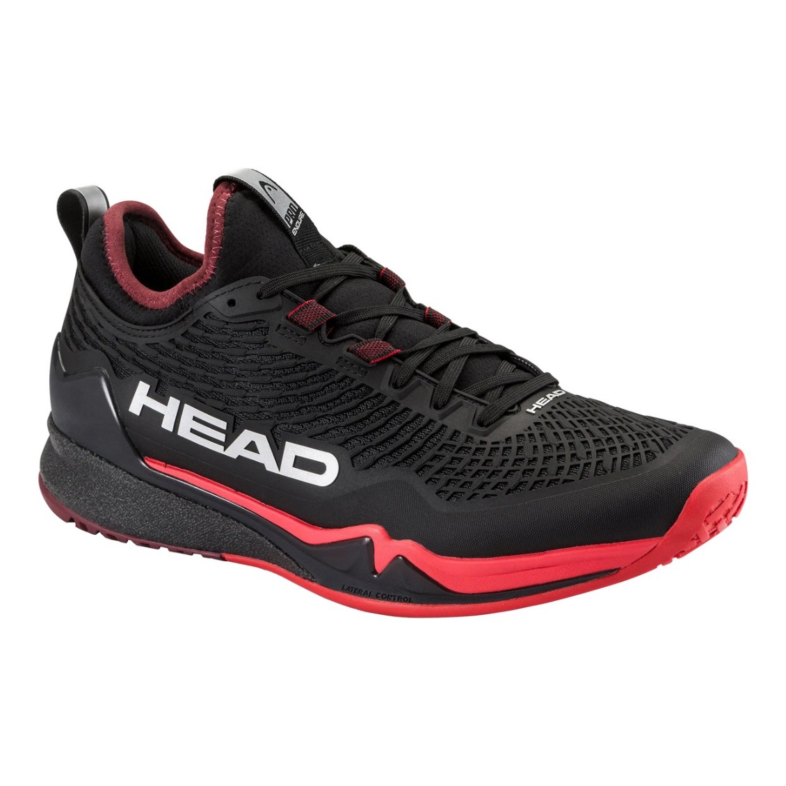 Head รองเท้าเทนนิสผู้ชาย Endure Pro | Black/Red ( 273046BKRD )