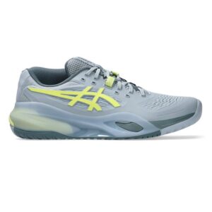 Asics รองเท้าเทนนิสผู้ชาย Gel-Resolution X Wide (2E) | Grey Blue/Pistachio ( 1041A487-402 )