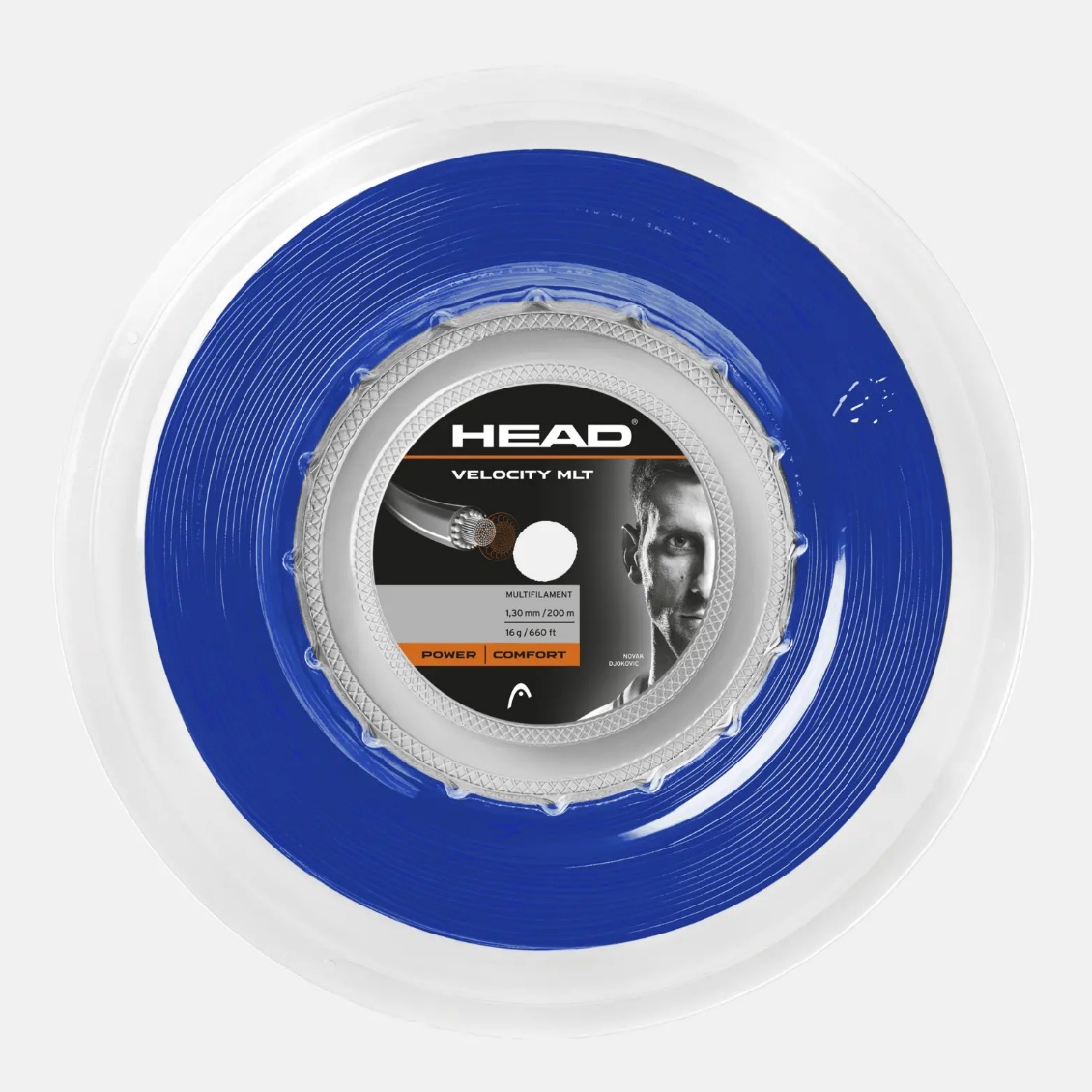 Head เอ็นไม้เทนนิสแบ่งขาย Velocity MLT 17G/1.25mm Tennis String Reel | Blue ( 281414 )