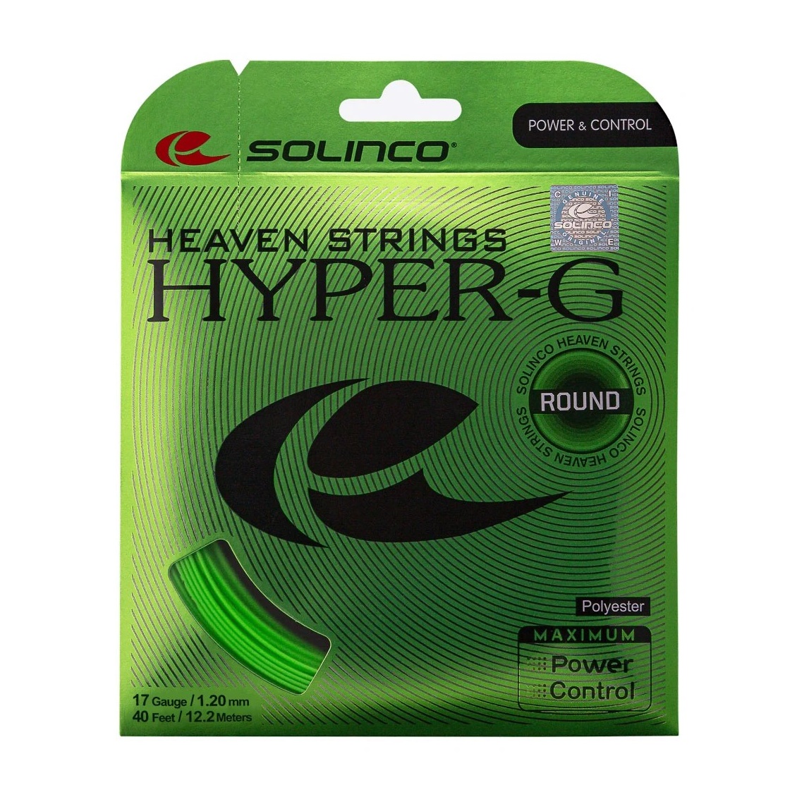 Solinco เอ็นไม้เทนนิส Hyper-G Round 17/1.20mm Tennis String Reel | Green ( 1920548 )