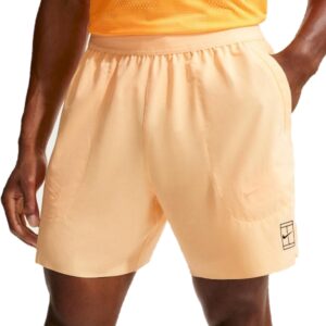 Nike กางเกงเทนนิสผู้ชาย Men's Court Advantage Dri-Fit 6” Tennis Shorts | Tangerine Tint/Black ( FZ6913-860 )