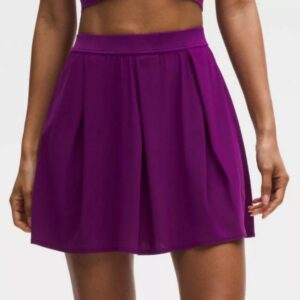 Lululemon กระโปรงเทนนิส Angled-Pleat High-Rise Tennis Skirt | Ultra Plum ( PROD20004918 )