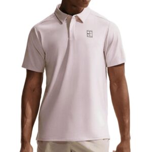 Nike เสื้อเทนนิสผู้ชาย Men's Court Advantage Dri-FIT Tennis Polo | Pink Foam/Black ( FZ6907-663 )