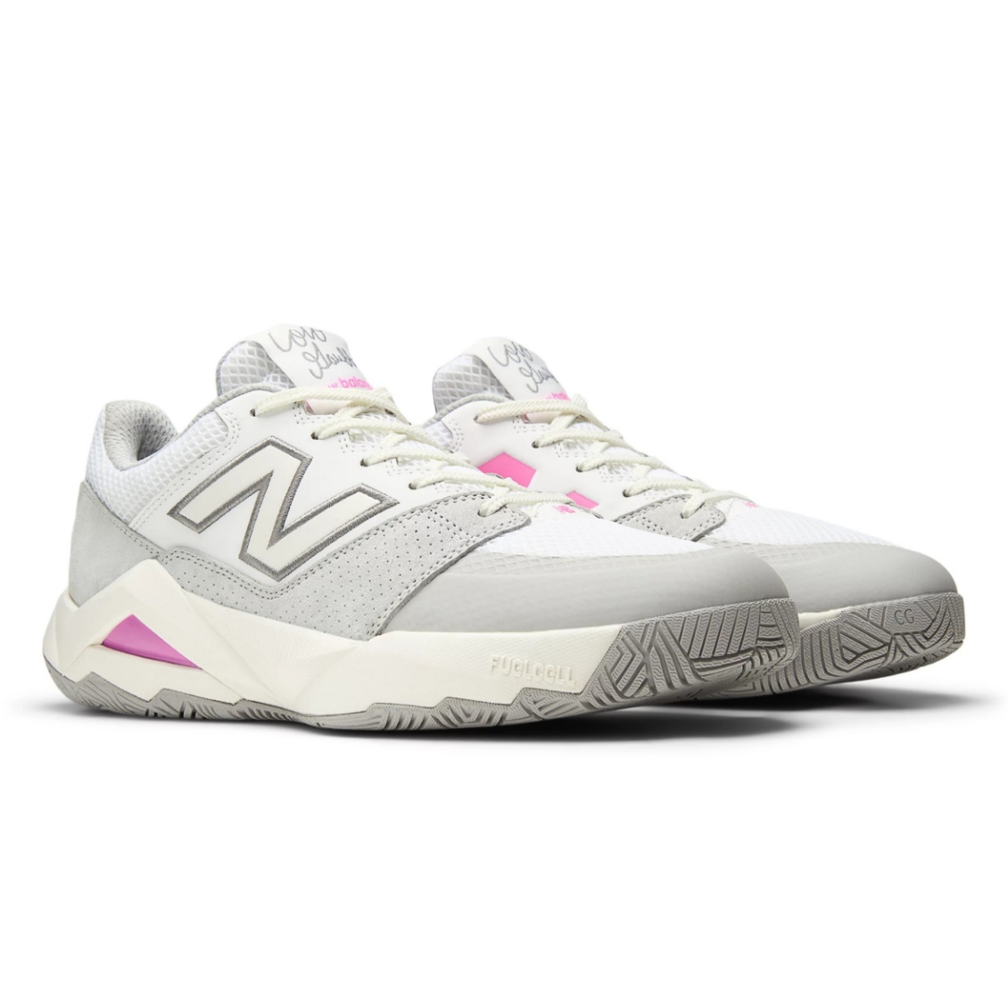 New Balance รองเท้าเทนนิสผู้ชาย Coco Delray Tennis Shoes | White with Pink Heat ( MCOD2KY ) - Image 4