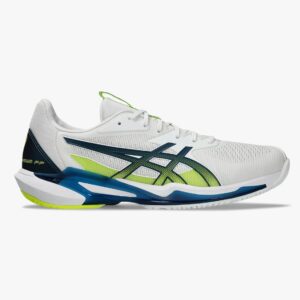 Asics รองเท้าเทนนิสผู้ชาย Solution Speed FF 3 | White/Mako Blue ( 1041A438-102 )