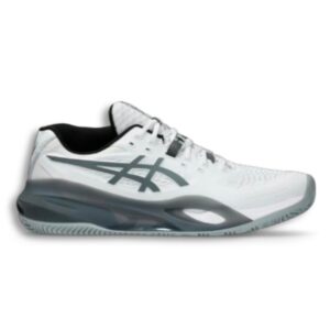 Asics รองเท้าเทนนิสผู้ชาย Gel-Resolution X Padel | White/Steel Grey ( 1041A492-100 )