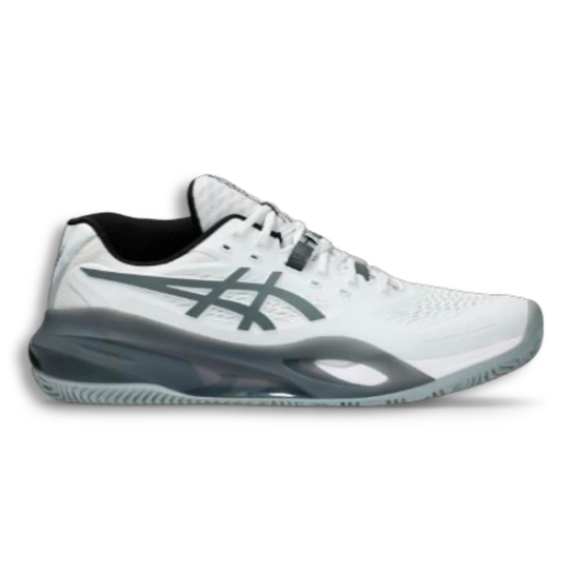 Asics รองเท้าพาเดลผู้ชาย Gel-Resolution X Padel | White/Steel Grey ( 1041A492-100 )